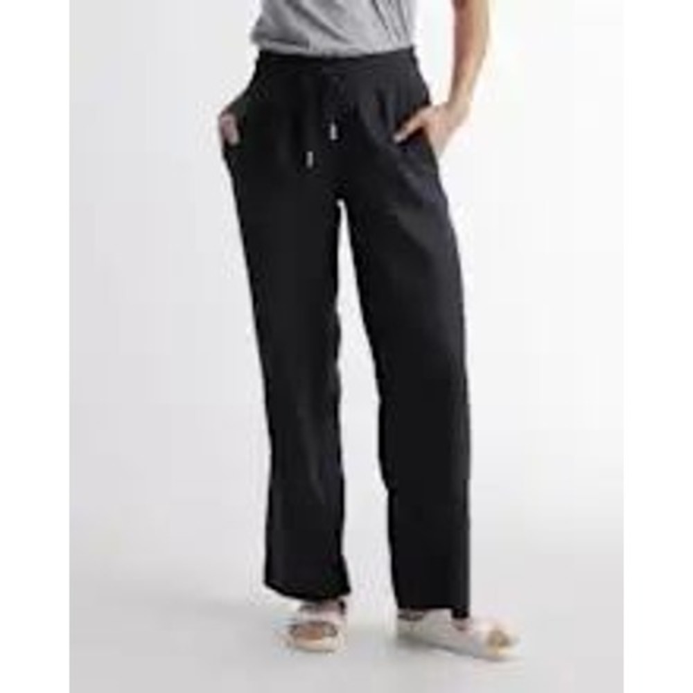 Quince Black Wide-Leg Pants